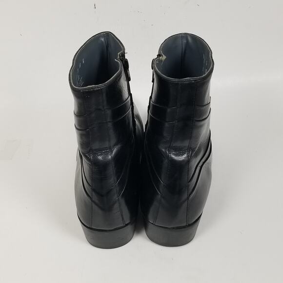 Nunn Bush Ankle Boots Men's 13 Wide Black Leather Beatle Chelsea Retro Classic - Picture 4 of 13